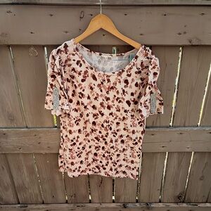 Pink Fitted Short Sleeve Top